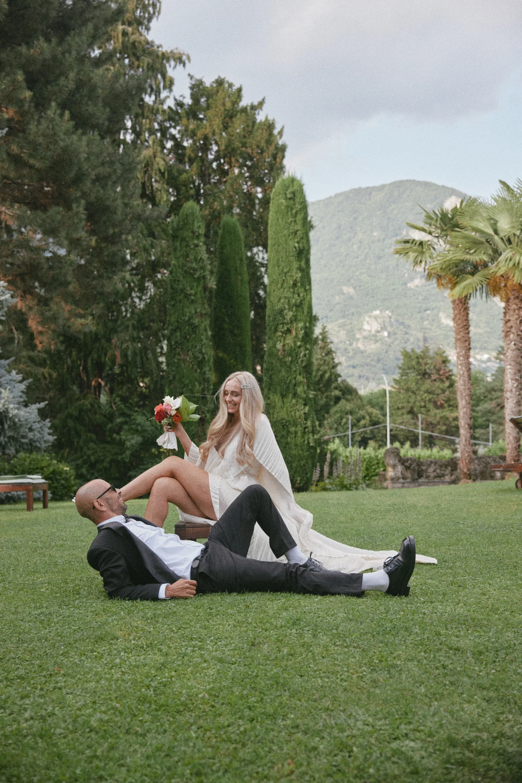 Wedding couple at Villa Wirnica near Lake Como Wedding couple in the garden at Villa Wirnica near Lake Como
